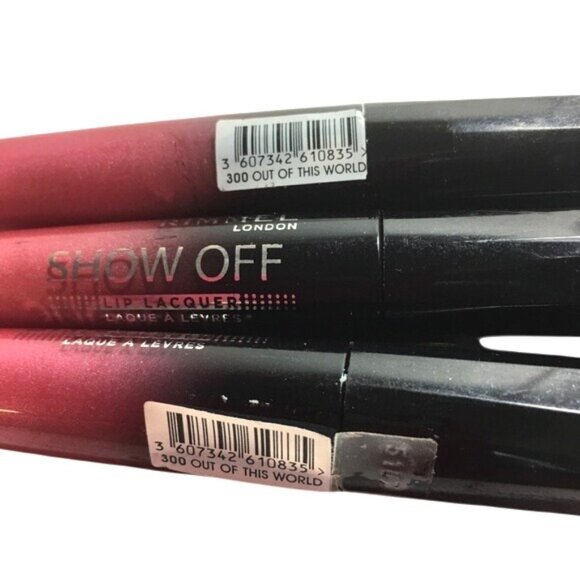 Rimmel London Show Off Lip Lacquer Out of This World 300 Lot of 3 New - Picture 3 of 3